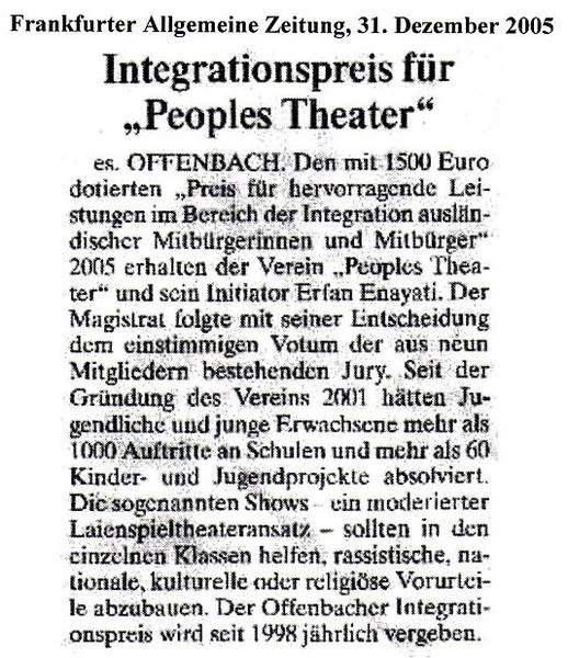 Frankfurter Allgemeine Zeitung vom 31.12.2005