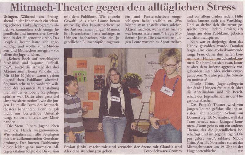 Taunus Zeitung vom 05.11.2008